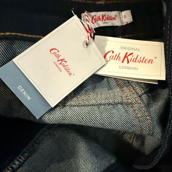 Cath Kidston Navy A-Line Skirt with Embroidery - Picture 7 of 8